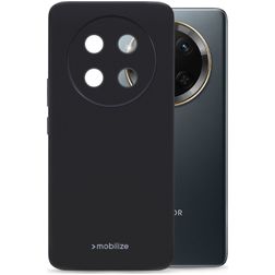 Mobilize Rubber Gelly Honor Magic 7 Hülle Flexibles TPU Backcover - Schwarz