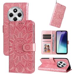 Mobigear Sunflower Xiaomi Redmi 14C Hülle Klapphülle Geldbörse - Roségold