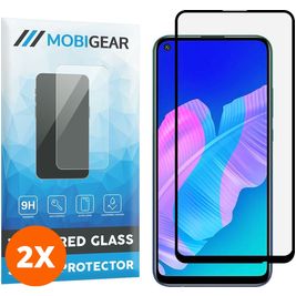 Mobigear Premium Huawei P40 Lite E Panzerglas Gehärtetes Glas Displayschutz - Hüllenfreundlich - Schwarz (2er Pack)