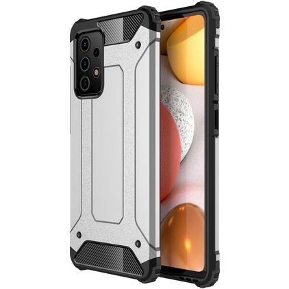 Mobigear Outdoor Samsung Galaxy A52 Hülle Hardcase Backcover Stoßfest - Silber
