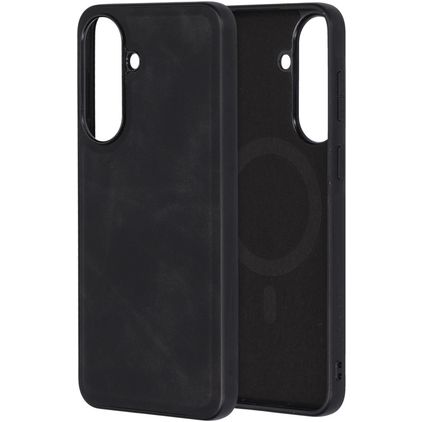 Mobiparts Classic Samsung Galaxy A57 MagSafe Hülle TPU,Kunstleder Backcover - Graphite Black