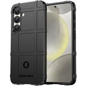 Mobigear Rugged Shield Samsung Galaxy S25 Hülle Flexibles TPU Backcover Stoßfest - Schwarz