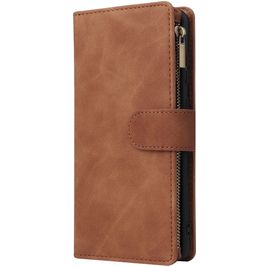 Mobigear Zipper Samsung Galaxy Note 10 Lite Hülle Klapphülle Geldbörse - Braun