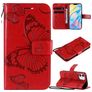 Mobigear Butterfly iPhone 12 Mini Hülle Klapphülle Geldbörse - Rot