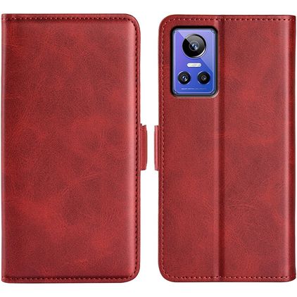 Mobigear Slim Magnet Realme GT Neo 3 Hülle Klapphülle Geldbörse - Rot
