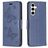 Mobigear Butterfly Samsung Galaxy S23 FE Hülle Klapphülle Geldbörse - Blau