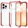 Mobigear Full Bumper iPhone 14 Pro Hülle Hardcase Backcover Stoßfest - Transparent / Rot