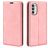 Mobigear Retro Slim Motorola Moto G52 Hülle Klapphülle Geldbörse - Pink