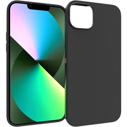 Mobigear Colors iPhone 14 Plus Hülle Flexibles TPU Backcover - Schwarz