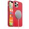 Mobigear Rubber Touch iPhone 12 Pro Silikon MagSafe Hülle Backcover - Rot
