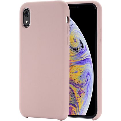 Mobigear Rubber Touch iPhone XR Silikon Hülle Backcover - Roségold