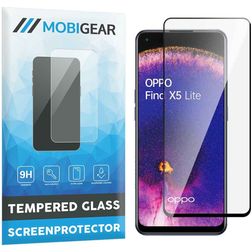 Mobigear Premium OPPO Find X5 Lite Panzerglas Gehärtetes Glas Displayschutz - Hüllenfreundlich - Schwarz