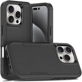Mobigear Heavy Armor iPhone 16 Pro Hülle Hardcase Backcover Stoßfest - Schwarz
