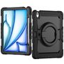 Mobilize Rotating Defender iPad Air 13 Zoll (2025) Hülle Kunststoff,Silikon Backcover + Schulterträger + Ständer - Schwarz