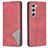 Mobigear Rhombus Slim Samsung Galaxy S23 Hülle Klapphülle - Rot