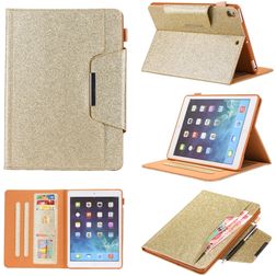 Mobigear Luxury iPad 9 (2021) Hülle Klapphülle + Stifthalter - Gold