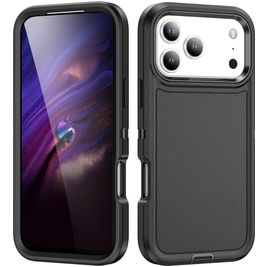 Mobigear Rugged iPhone 17 Pro Max Hülle Hardcase Backcover Stoßfest - Schwarz