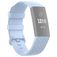Mobigear Cross Silikon Fitbit Charge 4 Armband Dornschließe - Babyblau