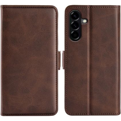 Mobigear Slim Magnet Samsung Galaxy A57 Hülle Klapphülle Geldbörse - Braun