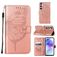 Mobigear Butterfly Samsung Galaxy A55 Hülle Klapphülle Geldbörse - Roségold