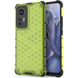 Mobigear Honeycomb Xiaomi 12 Hülle Hardcase Backcover Stoßfest - Grün
