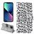 Mobigear Leopard iPhone 14 Plus Hülle Klapphülle Geldbörse - Weiß