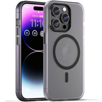 Mobigear Shockproof iPhone 16 Pro MagSafe Hülle Flexibles TPU Backcover - Schwarz