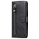 Mobigear Zipper Xiaomi Redmi Note 9 Hülle Klapphülle Geldbörse - Schwarz