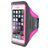 Mobiparts Comfort Fit Handyhalterung Joggen iPhone SE (2020) Sporthülle Neopren Sportarmband - Neon Pink