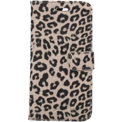 Mobigear Leopard iPhone 8 Plus Hülle Klapphülle Geldbörse - Braun