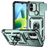 Mobigear Armor Ring Cam Slide Xiaomi Redmi A1 4G Hülle Hardcase Backcover Stoßfest mit Ringhalter und Kamera Slider - Grün