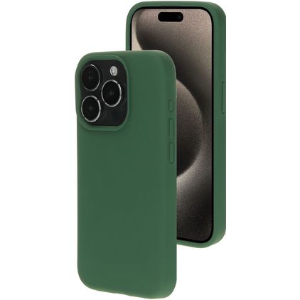 Mobiparts iPhone 15 Pro Silikon Hülle Backcover - Forest Green