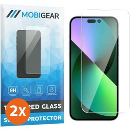 Mobigear iPhone 14 Plus Panzerglas Gehärtetes Glas Displayschutz - Hüllenfreundlich (2er Pack)