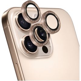 Mobiparts Camera Lens iPhone 16 Pro Max Aluminum Kameralinsen Schutz - Hüllenfreundlich - Roségold
