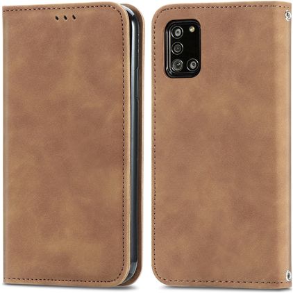 Mobigear Retro Slim Samsung Galaxy A32 5G Hülle Klapphülle - Braun