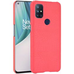 Mobigear Croco OnePlus Nord N10 5G Hülle Hardcase Backcover - Rot