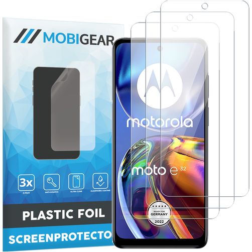 Mobigear Motorola Moto E32 Displayschutz Schutzfolie - Hüllenfreundlich (3er Pack)