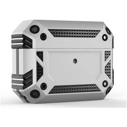Mobigear Armor Apple AirPods Pro 1 Stoßfeste Hardcase Hülle - Silber