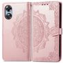 Mobigear Mandala OPPO A17 Hülle Klapphülle Geldbörse - Roségold