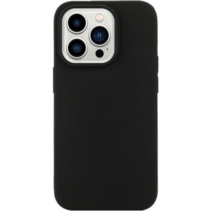 Mobigear Colors iPhone 14 Pro Max Hülle Flexibles TPU Backcover - Schwarz