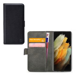 Mobilize Classic Gelly Wallet Samsung Galaxy S21 Ultra Hülle Klapphülle Geldbörse - Schwarz