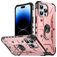 Mobigear Armor Ring iPhone 14 Pro Max Hülle Hardcase Backcover Stoßfest mit Ringhalter - Roségold