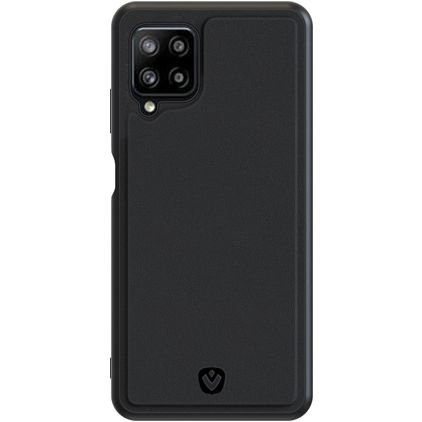 Valenta Snap Samsung Galaxy A12 Hülle Echtes Leder Backcover - Schwarz