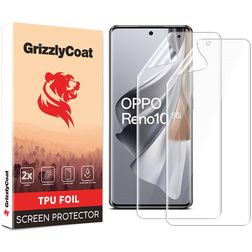 GrizzlyCoat OPPO Reno 10 Hydrogel-TPU Displayschutz - Hüllenfreundlich + Montagerahmen (2er Pack)
