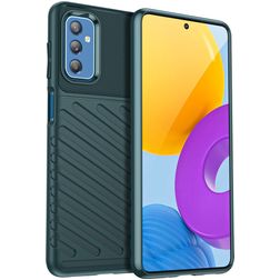 Mobigear Groove Samsung Galaxy M52 Hülle Flexibles TPU Backcover - Grün