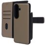 Mobiparts Samsung Galaxy S26 Hülle Echtes Leder Abnehmbare 2in1 Klapphülle Geldbörse - Taupe
