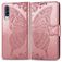 Mobigear Butterfly Samsung Galaxy A70 Hülle Klapphülle Geldbörse - Roségold