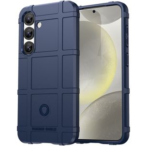 Mobigear Rugged Shield Samsung Galaxy S25 Hülle Flexibles TPU Backcover Stoßfest - Blau