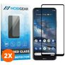 Mobigear Premium Nokia 8.3 Panzerglas Gehärtetes Glas Displayschutz - Hüllenfreundlich - Schwarz (2er Pack)