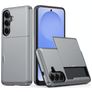 Mobigear Card Samsung Galaxy S26 Plus Hülle Hardcase Backcover Stoßfest mit Kartenhalter - Grau